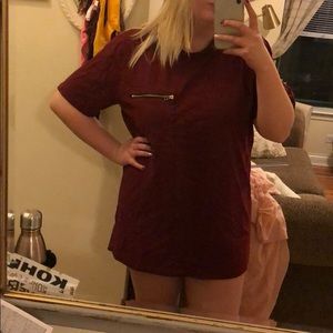 Barely worn forever 21 maroon pocket tshirt dress